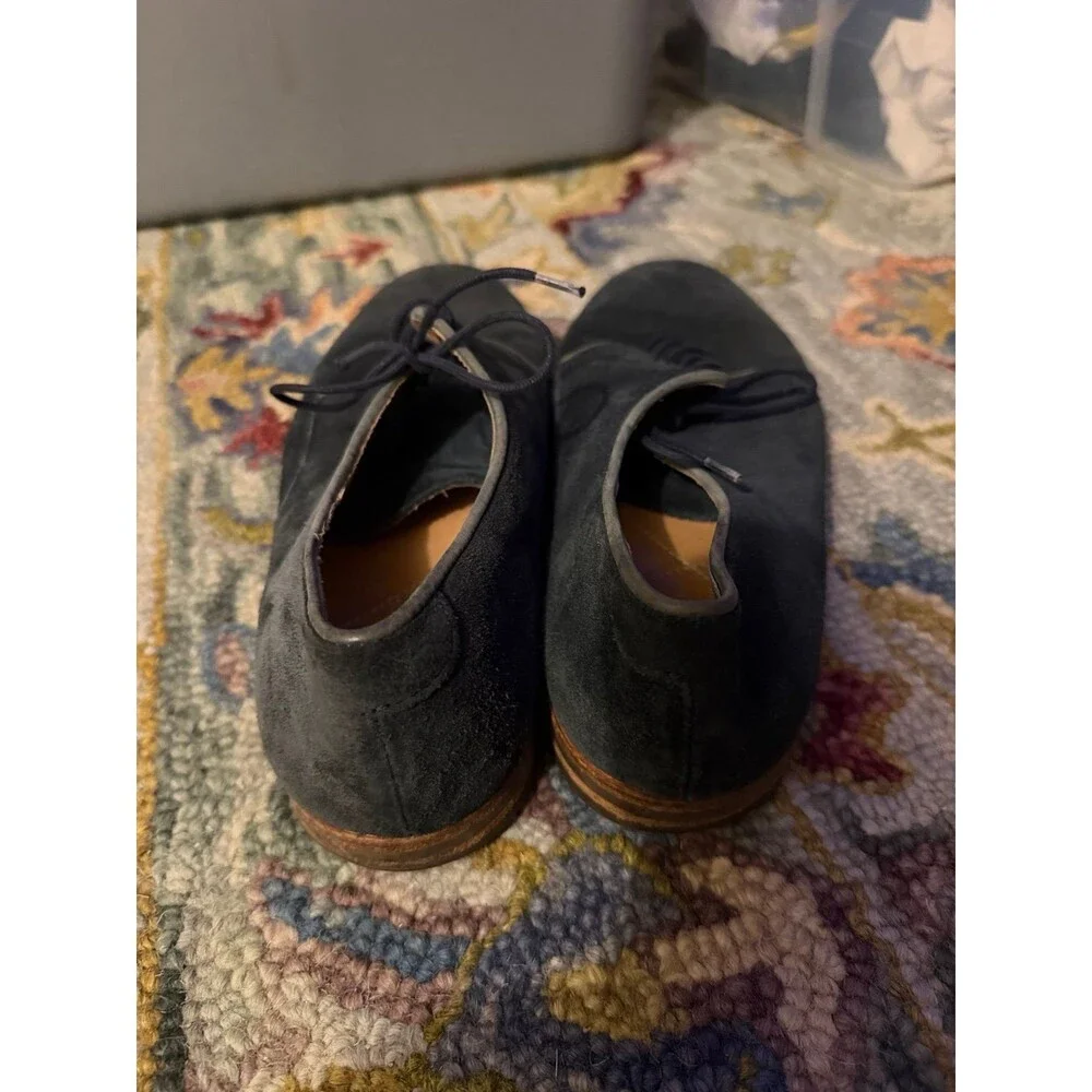 Vintage 70’s retro Navy Blue Suede Oxfords by Hudson Shoes Navy Blue EU 43